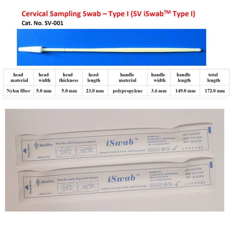 Cervical Sampling Swab – Type I (SV iSwab™ Type I) – Med Biosciences