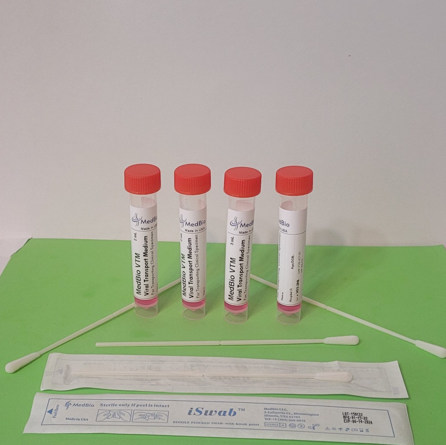 VTM Oral Sampling Kit (2 mL & 3 mL) Viral Sampling and Transport Medium ...