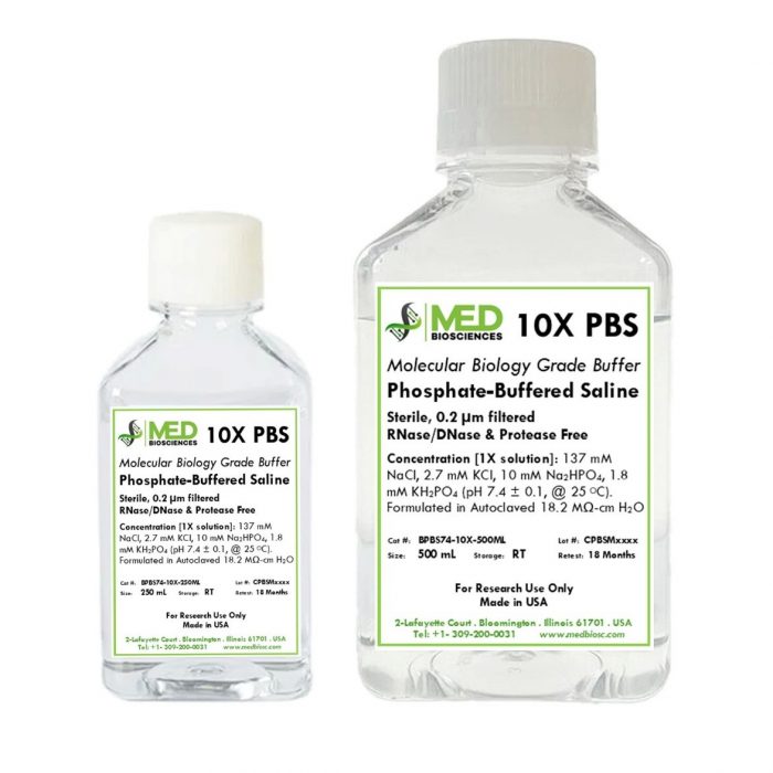 10X PBS – Phosphate Buffered Saline (pH 7.4, Sterile-Filtered, DNase ...