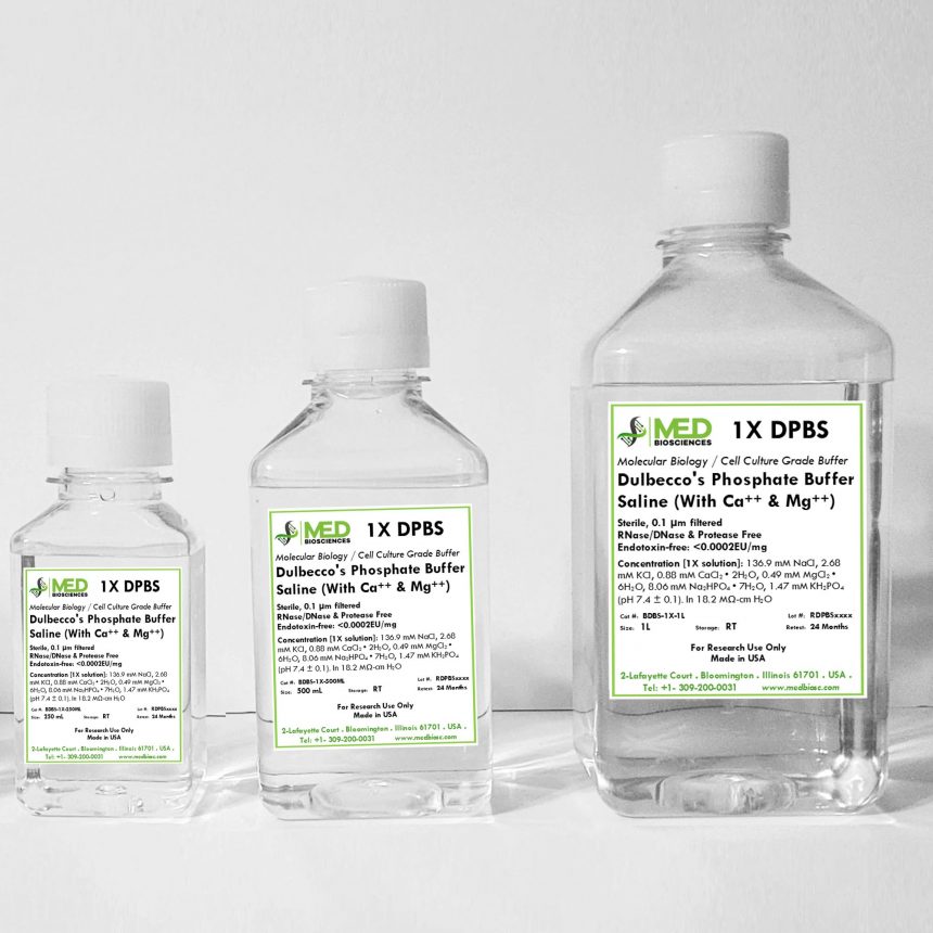 1X DPBS – Dulbecco′s Phosphate Buffered Saline (With Calcium and ...