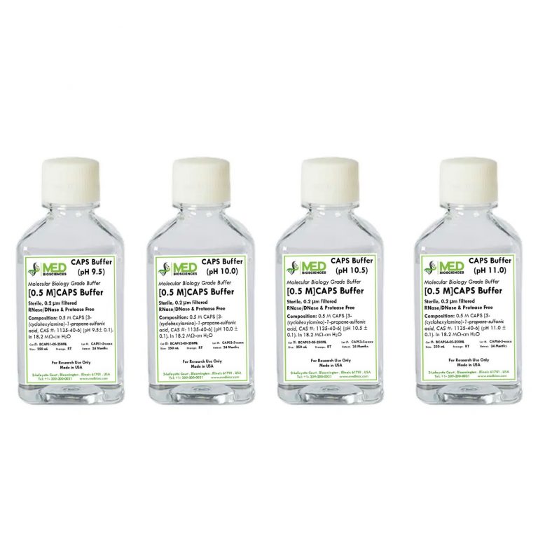 [0.5 M] CAPS Buffer Solution (pH 9.5, pH 10, pH 10.5, or pH 11) Sterile ...