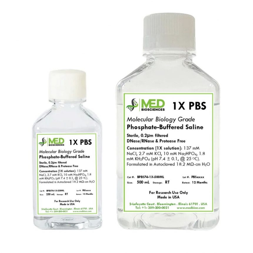 1X PBS – Phosphate Buffered Saline (pH 7.4, Sterile-Filtered, DNase ...
